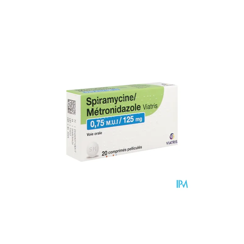 SPIRAM/MET 0,75MUI/125MG VTS CPR20