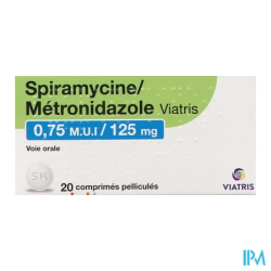 SPIRAM/MET 0,75MUI/125MG VTS CPR20