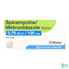 SPIRAM/MET 0,75MUI/125MG VTS CPR20
