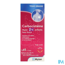 CARBOCISTEINE 2% VTS SOL S/S 125ML