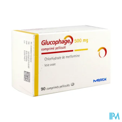 GLUCOPHAGE 500MG CPR 90