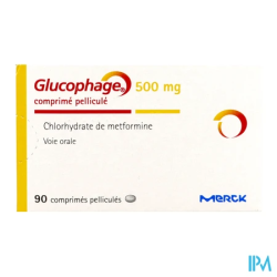 GLUCOPHAGE 500MG CPR 90