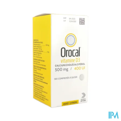 OROCAL D3 500MG/400UI CPR 180
