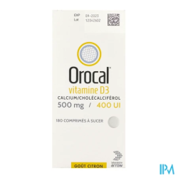 OROCAL D3 500MG/400UI CPR 180