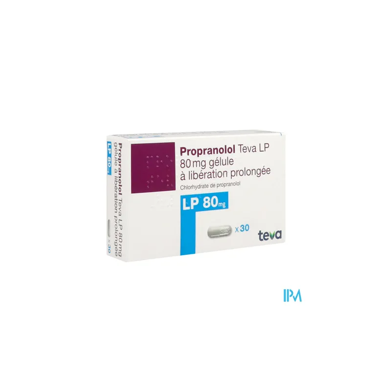 PROPRANOLOL LP 80 TEVA GELULE 30