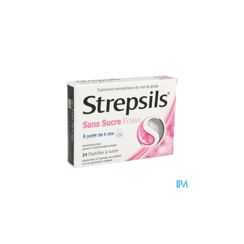 STREPSILS FRAISE S/S PAST 24