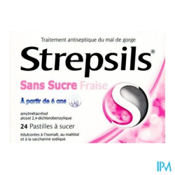 STREPSILS FRAISE S/S PAST 24