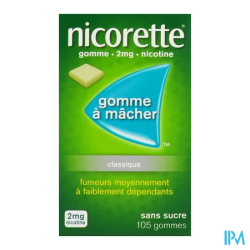 NICORETTE 2MG GOMME SS 105