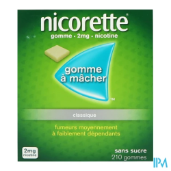 NICORETTE 2MG GOMME SS 210