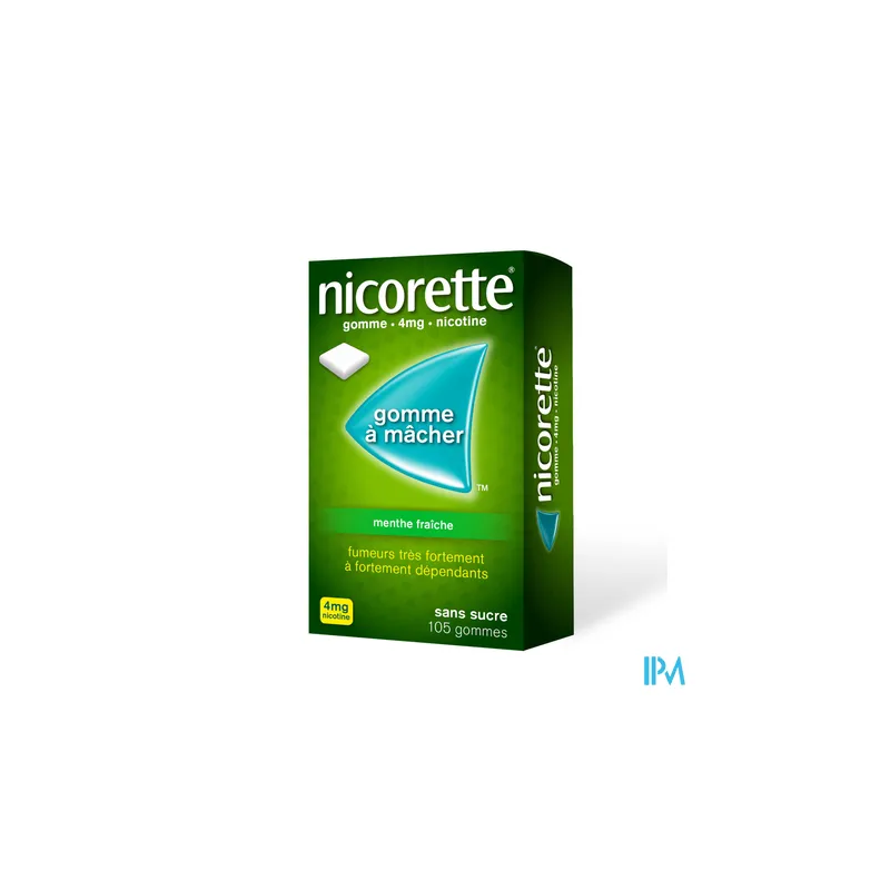 NICORETTE 4MG GOMME MENT FR SS 105