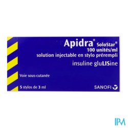 APIDRA 100U/ML SOLOSTAR STYLO 3ML5