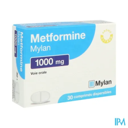METFORMINE 1 000MG VTS CPR DISP30