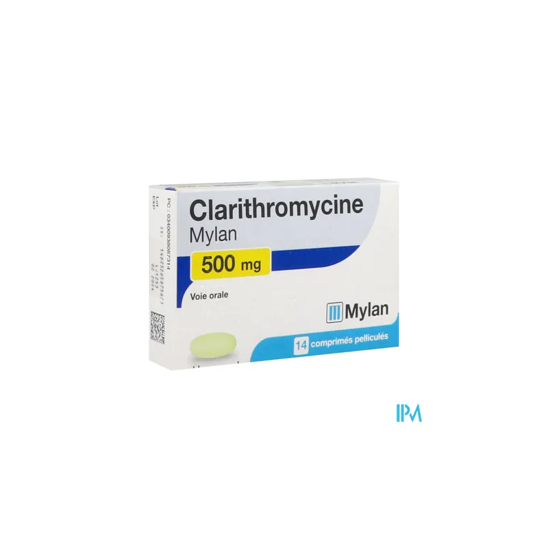 CLARITHROMYCINE 500MG VTS CPR 14