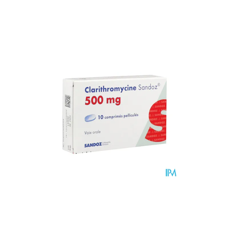 CLARITHROMYCINE 500MG SANDOZ CPR10