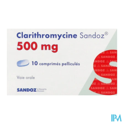 CLARITHROMYCINE 500MG SANDOZ CPR10