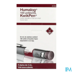 HUMALOG 100U/ML KWIKPEN 3ML 5