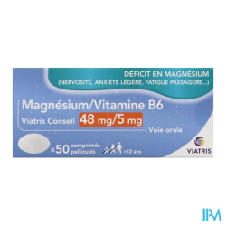 MAGNESIUM/B6 48MG/5MG VTS CPR 50