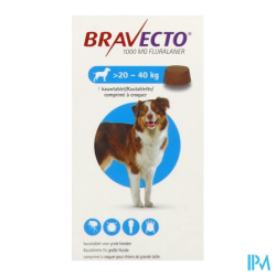 Bravecto chien 20kg 40kg cpr 1 - La Grande Pharmacie
