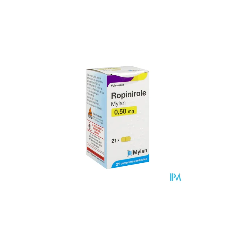 ROPINIROLE 0,50MG VTS CPR SEC 21
