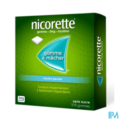 NICORETTE 2MG GOMME MENT GL SS 210