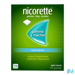 NICORETTE 2MG GOMME MENT GL SS 210