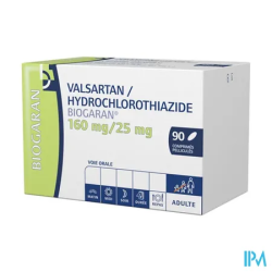 VALSARTAN/HYD 160/25MG BIOG CPR 90