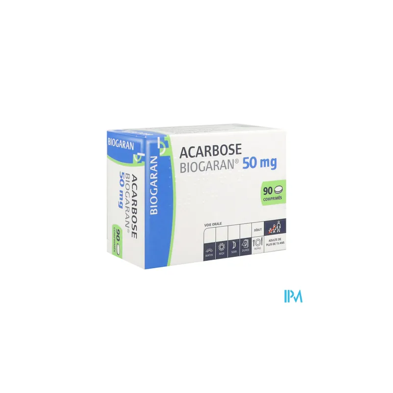 ACARBOSE 50MG BIOGARAN CPR 90