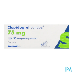 CLOPIDOGREL 75MG SANDOZ CPR 30