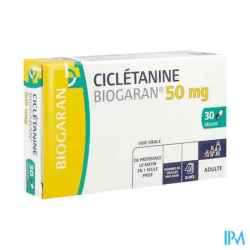 CICLETANINE 50MG BIOGARAN GEL 30