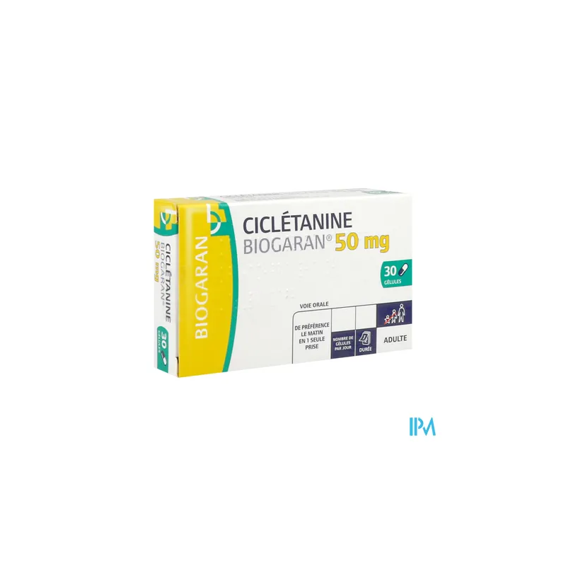 CICLETANINE 50MG BIOGARAN GEL 30