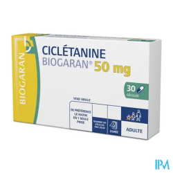 CICLETANINE 50MG BIOGARAN GEL 30