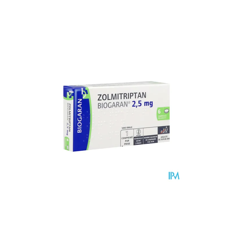 ZOLMITRIPTAN 2,5MG BIOG CPR 6