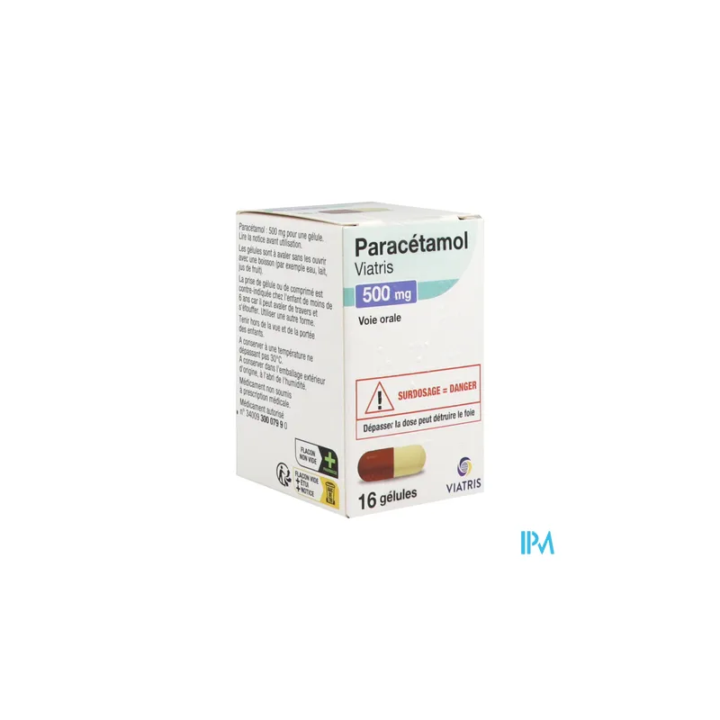 PARACETAMOL 500MG VTS FL GEL 16