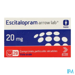 ESCITALOPRAM 20MG ARW CPR SEC 28