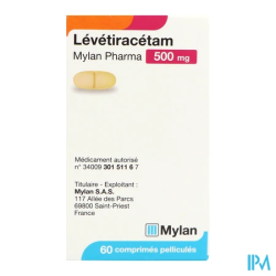LEVETIRACETAM 500MG VTS CPR FL 60