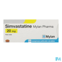 SIMVASTATINE 20MG VTS CPR SEC 84