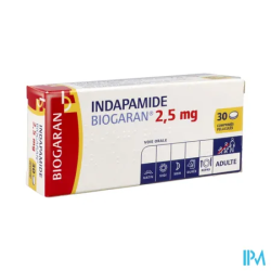 INDAPAMIDE 2,5MG BIOGARAN CPR 30