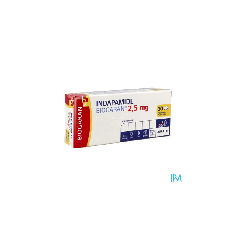 INDAPAMIDE 2,5MG BIOGARAN CPR 30