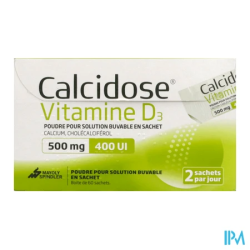 CALCIDOSE VIT D 500MG/400UI SAC 60