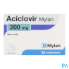 ACICLOVIR 200MG VIATRIS CPR 25