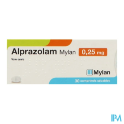 ALPRAZOLAM 0,25MG VTS CPR SEC 30