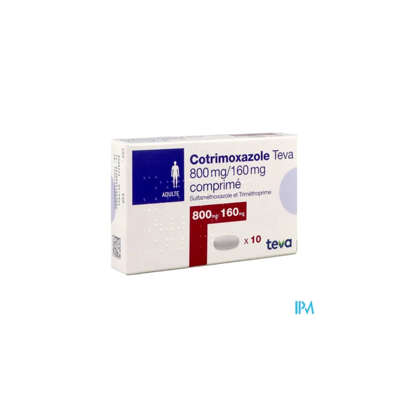 COTRIMOXAZOLE 800/160MG TEVA CPR10