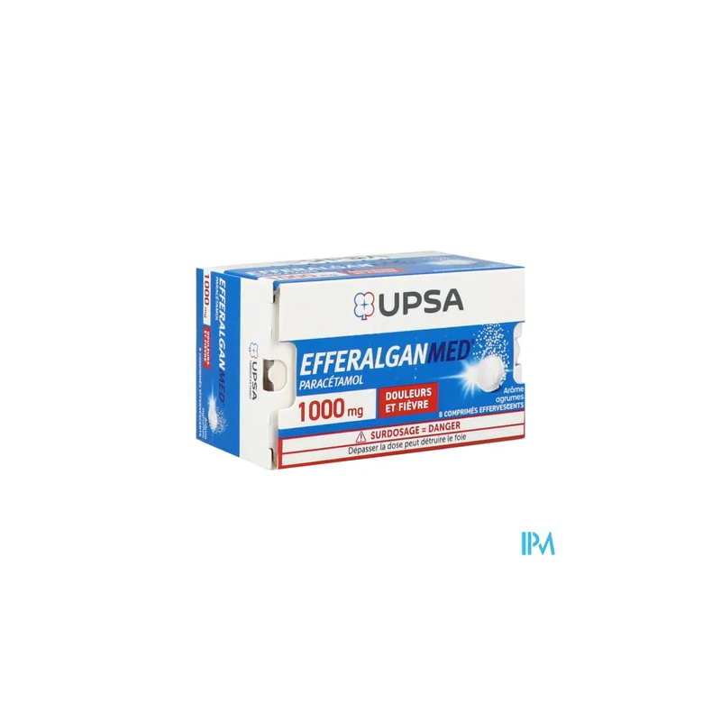 EFFERALGAN 1 000MG CPR EFF 8