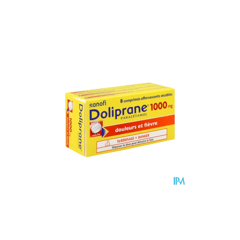 DOLIPRANE 1 000MG CPR EFF SEC 8