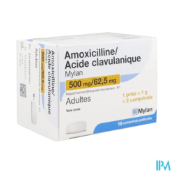 AMOXICIL/CLAV 500/62,5MG VTS CPR16