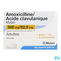 AMOXICIL/CLAV 500/62,5MG VTS CPR16