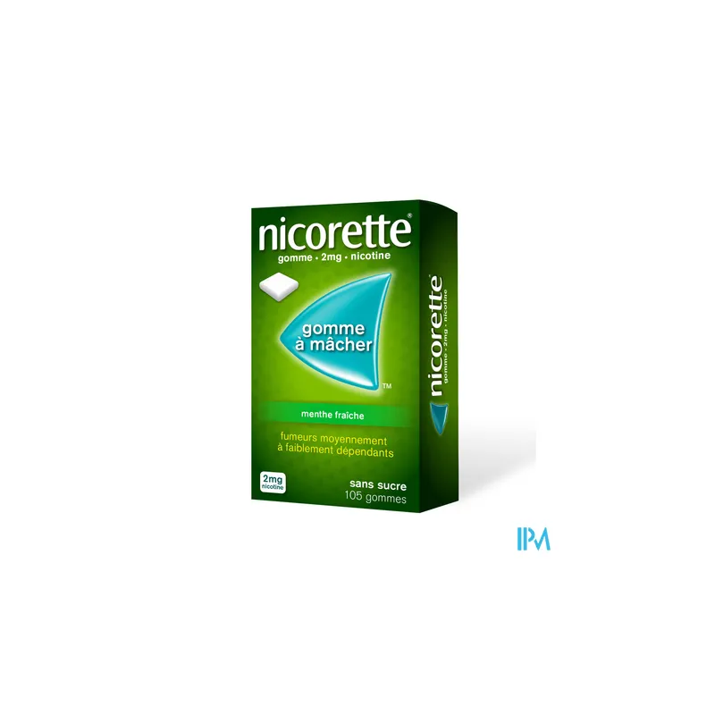 NICORETTE 2MG GOMME MENT FR SS 105