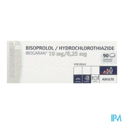 BISOPROLOL/HYD 10/6,25MG BGR CPR90