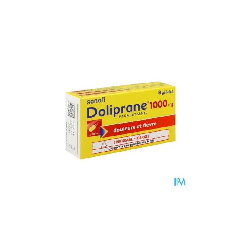 DOLIPRANE 1 000MG GELULE 8