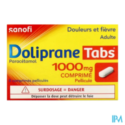 DOLIPRANETABS 1 000 MG CPR 8